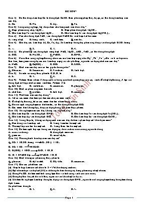 Đề thi thử THPT Quốc gia môn Hóa học - Đề số 07 - Tòng Văn Sinh (Có đáp án)